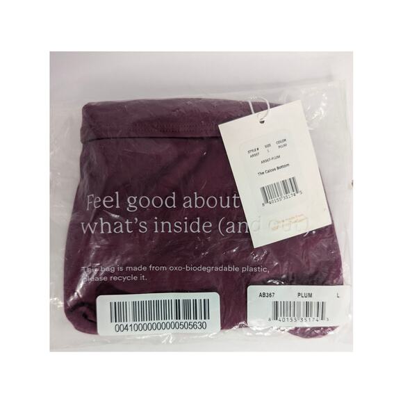 Andie Swim Bikini Bottom The Caicos Plum Red Large Swimwear Swimsuit - Picture 4 of 6